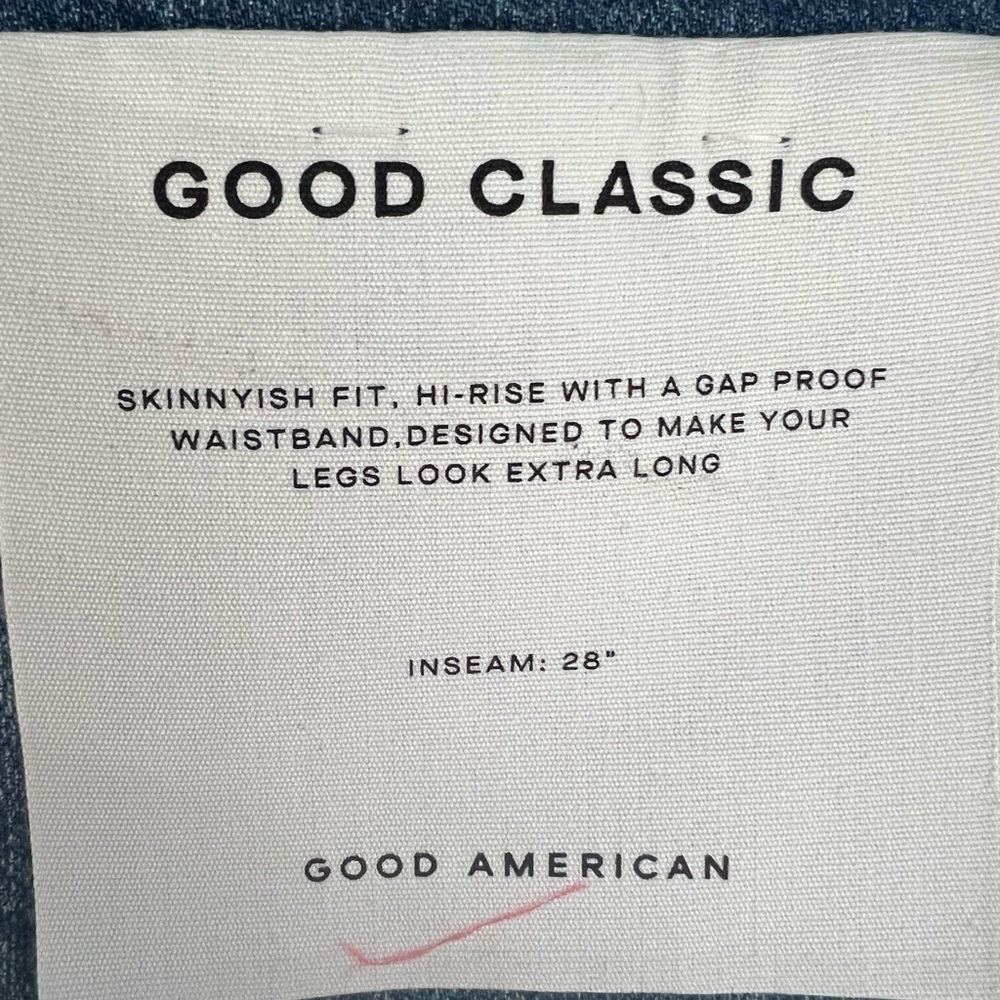 NWT - Good American Good Classic High Rise Straight Jeans - Size 2/26 - Picture 9 of 13